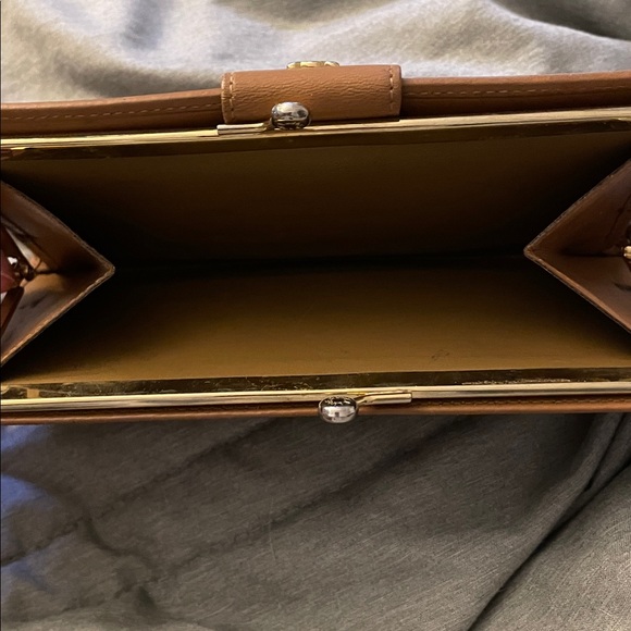 Celine Vintage Beige Monogram Wallet with Gold Accent - Picture 4 of 6